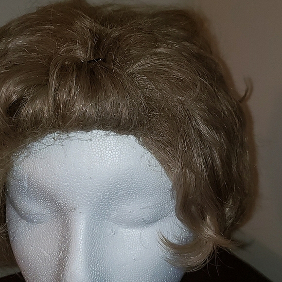 Blonde Brownish Short Light Waves Hair Style Average Size 21"-23" Lace Cap Wig